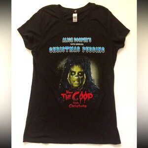 Alice Cooper T-Shirt Christmas Pudding Concert How The Coop Stole Christmas Sz S